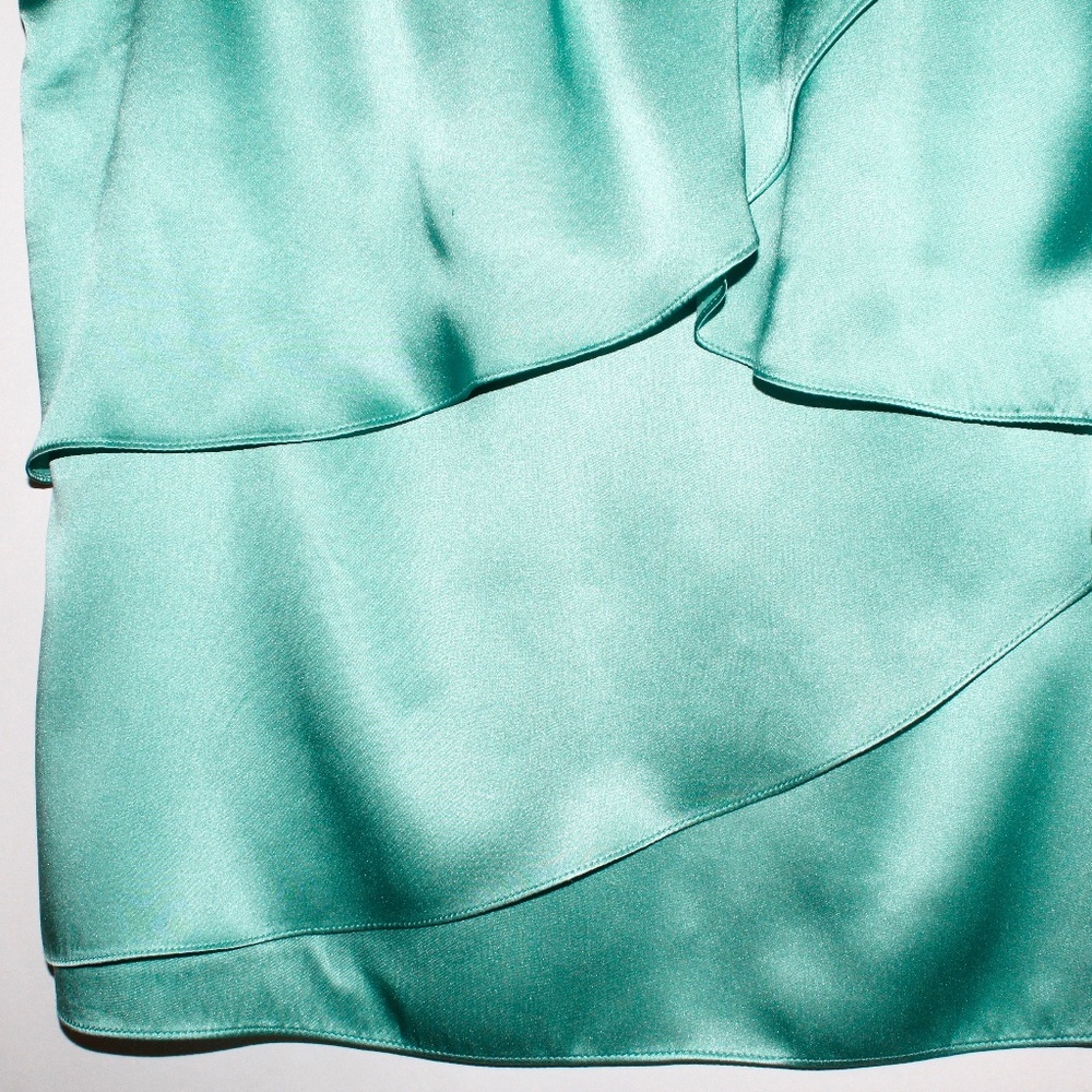 Talbots Pure Silk Layered Ruffle Blouse - Picture 6 of 16